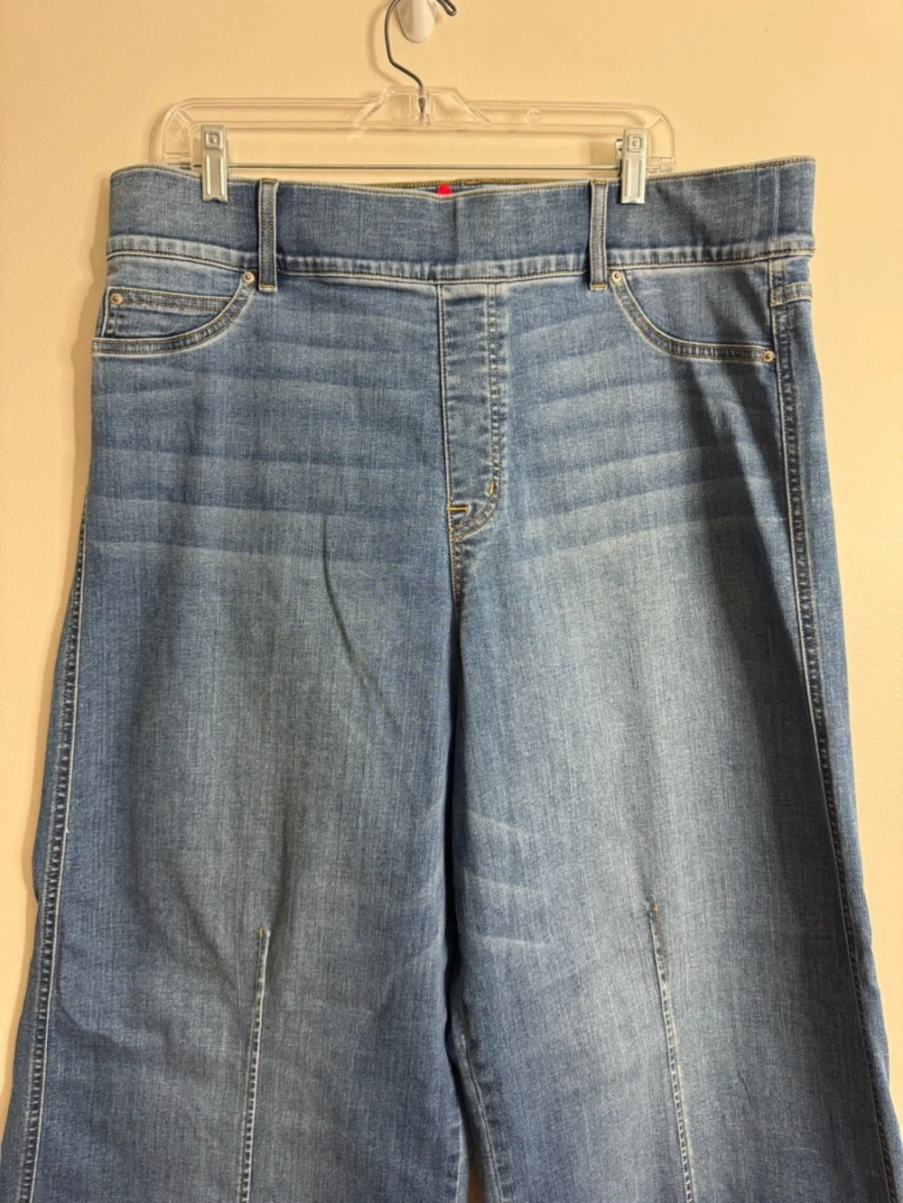 Spanx Seamed Front Wide Leg Jean in Vintage Indigo 3X